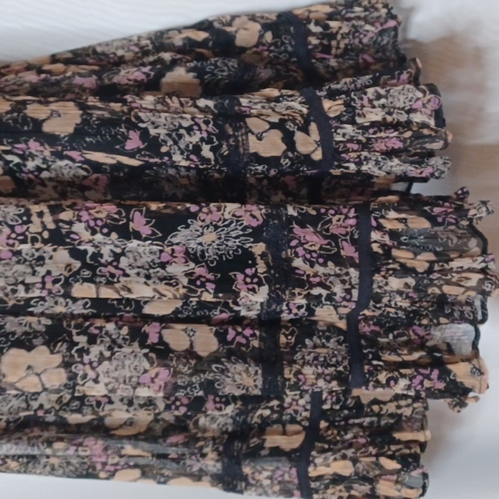 Free People More Than A Feeling Tunic Black Multi-Color Floral. Size XS - Picture 8 of 16